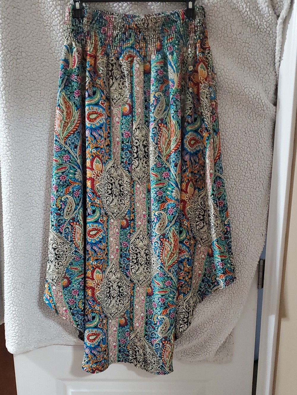 Bohemian Paisley Midi Skirt - Multicolor